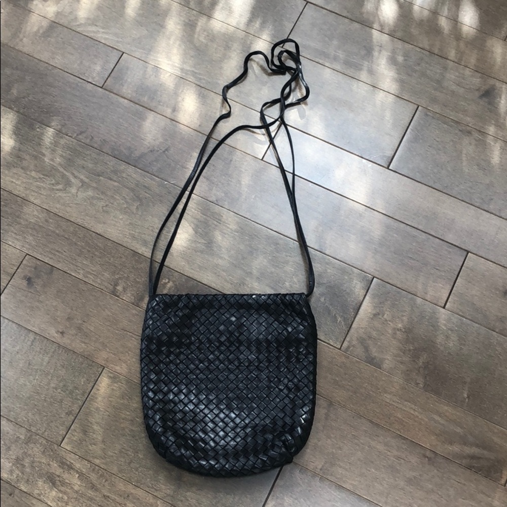 BOTTEGA VENETA Black Vintage Intrecciato Handbag